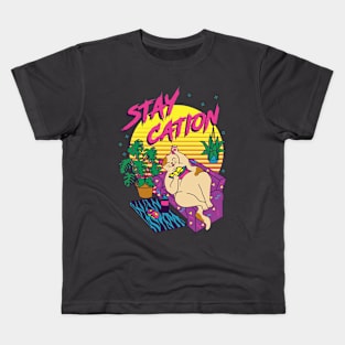 Staycation Cat Kids T-Shirt